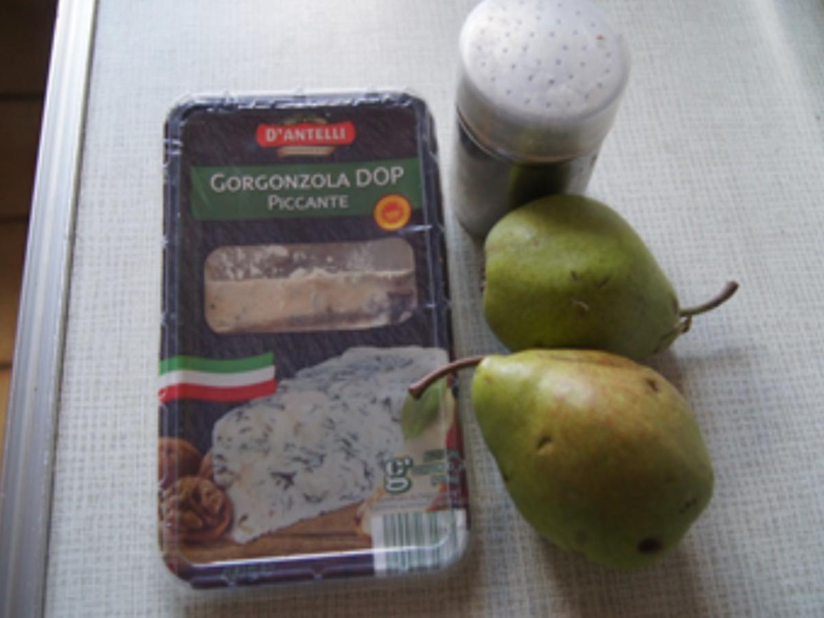 Karamellisierte Birnenspalten mit Gorgonzola - Rezept - Bild Nr. 3