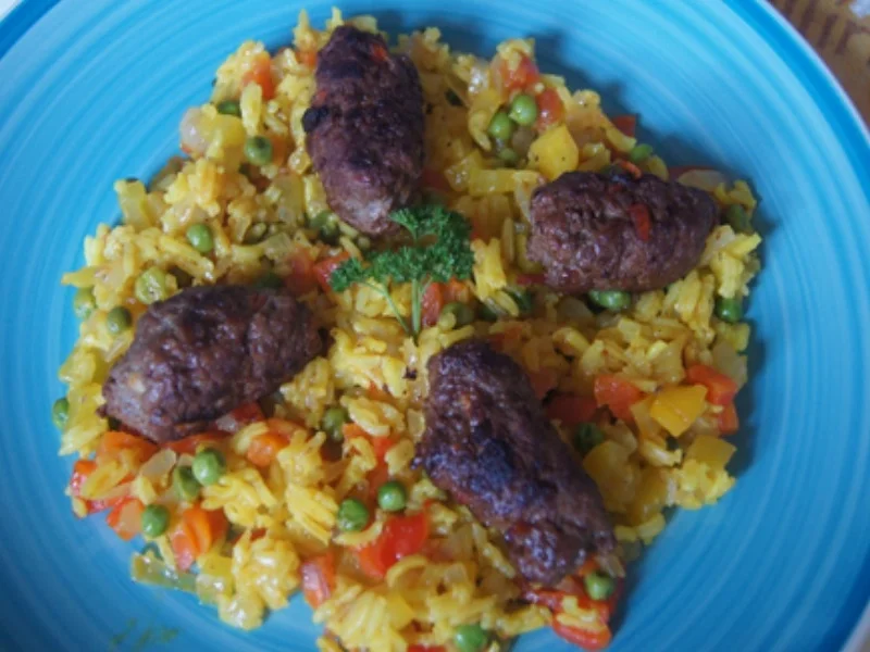 Cevapcici mit Gemüsereis - Rezept - Bild Nr. 19