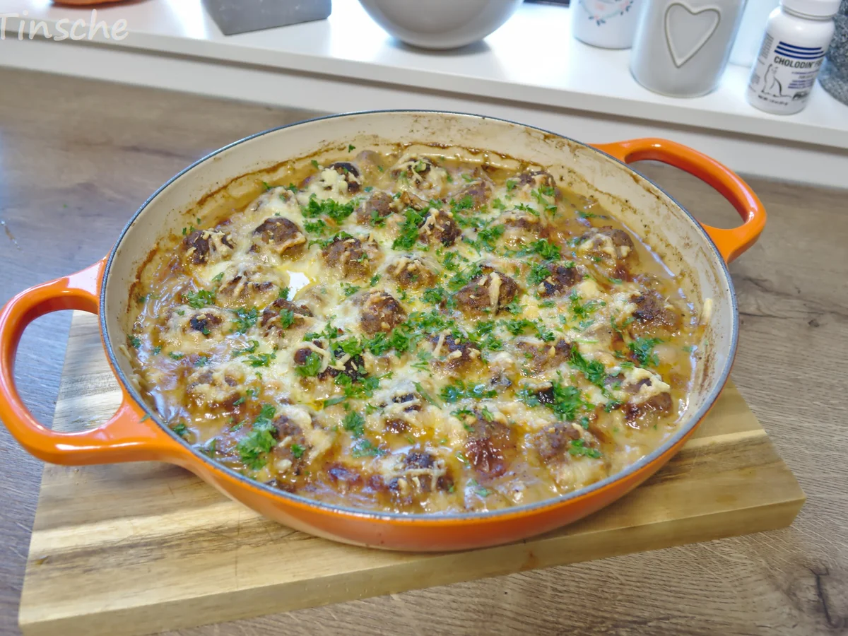 Rezept: Hackbällchen -Jäger Art- Überbacken Bild Nr. 5 Hackbällchen -Jäger Art- Überbacken - Rezept - Bild Nr. 5