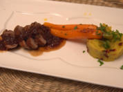 Entenbrustfilet mit Kartoffelpüree und Möhren - Rezept - Bild Nr. 2