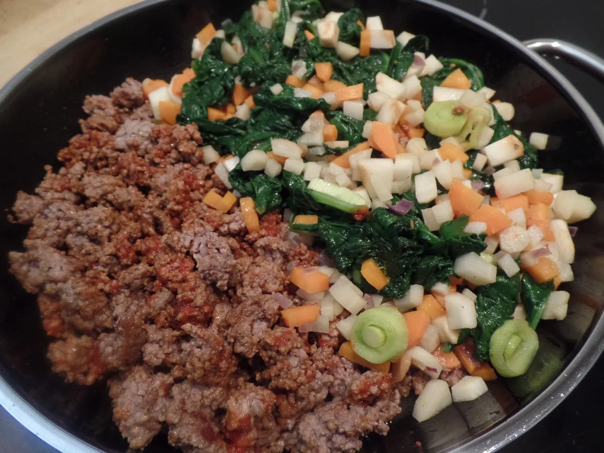 Gemüse-Hackfleisch -Pfanne - Rezept - Bild Nr. 11191