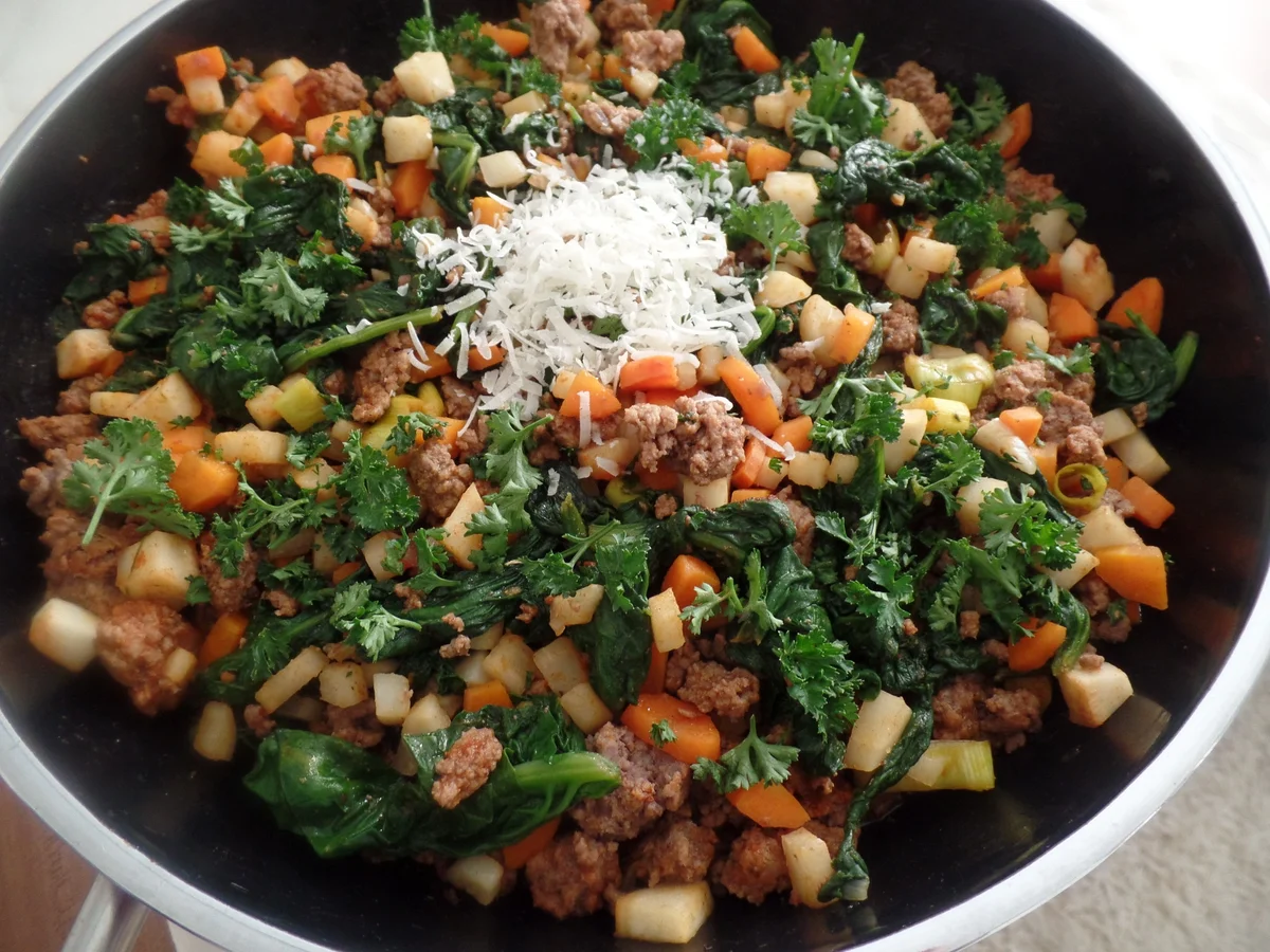 Gemüse-Hackfleisch -Pfanne - Rezept - Bild Nr. 11193