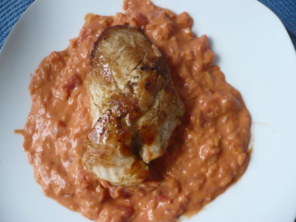 Putenfilet in Tomaten - Frischkäse- Soße - Rezept - Bild Nr. 6