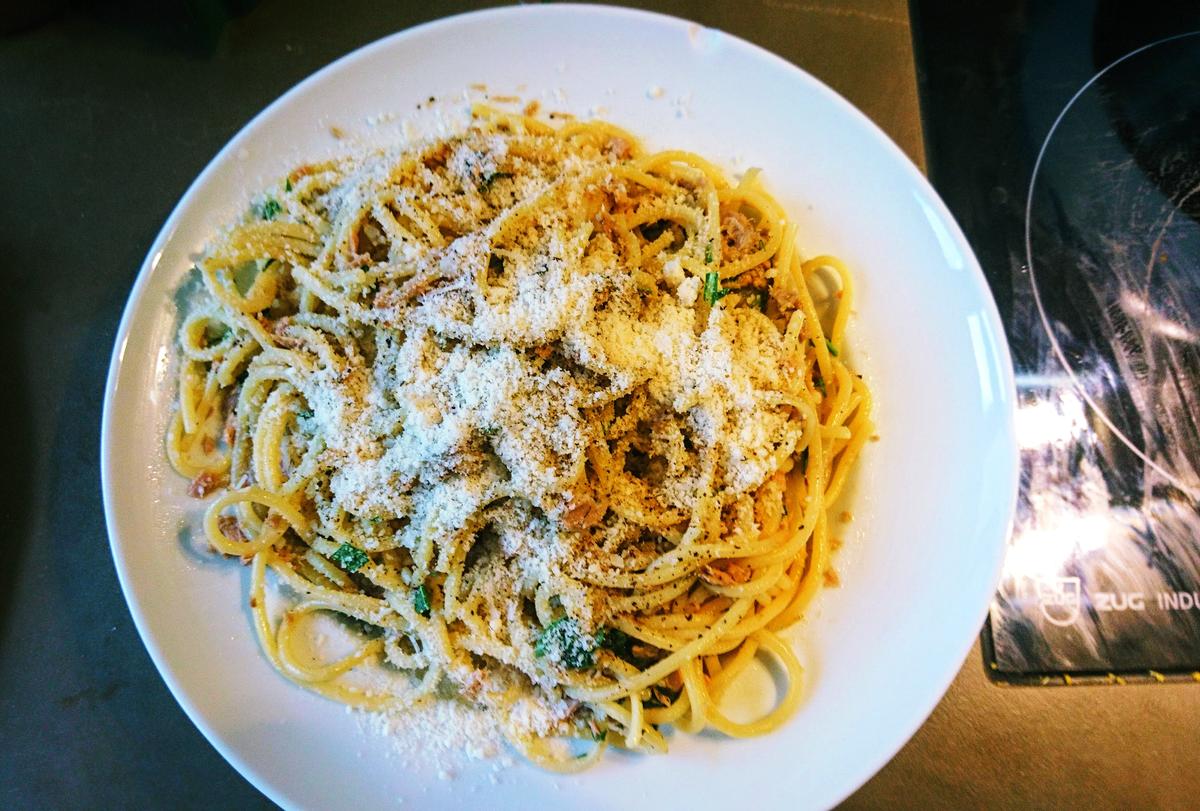 Spaghetti mit Thunfisch-Zitonensauce - Spaghetti tonno e limone - Rezept - Bild Nr. 9