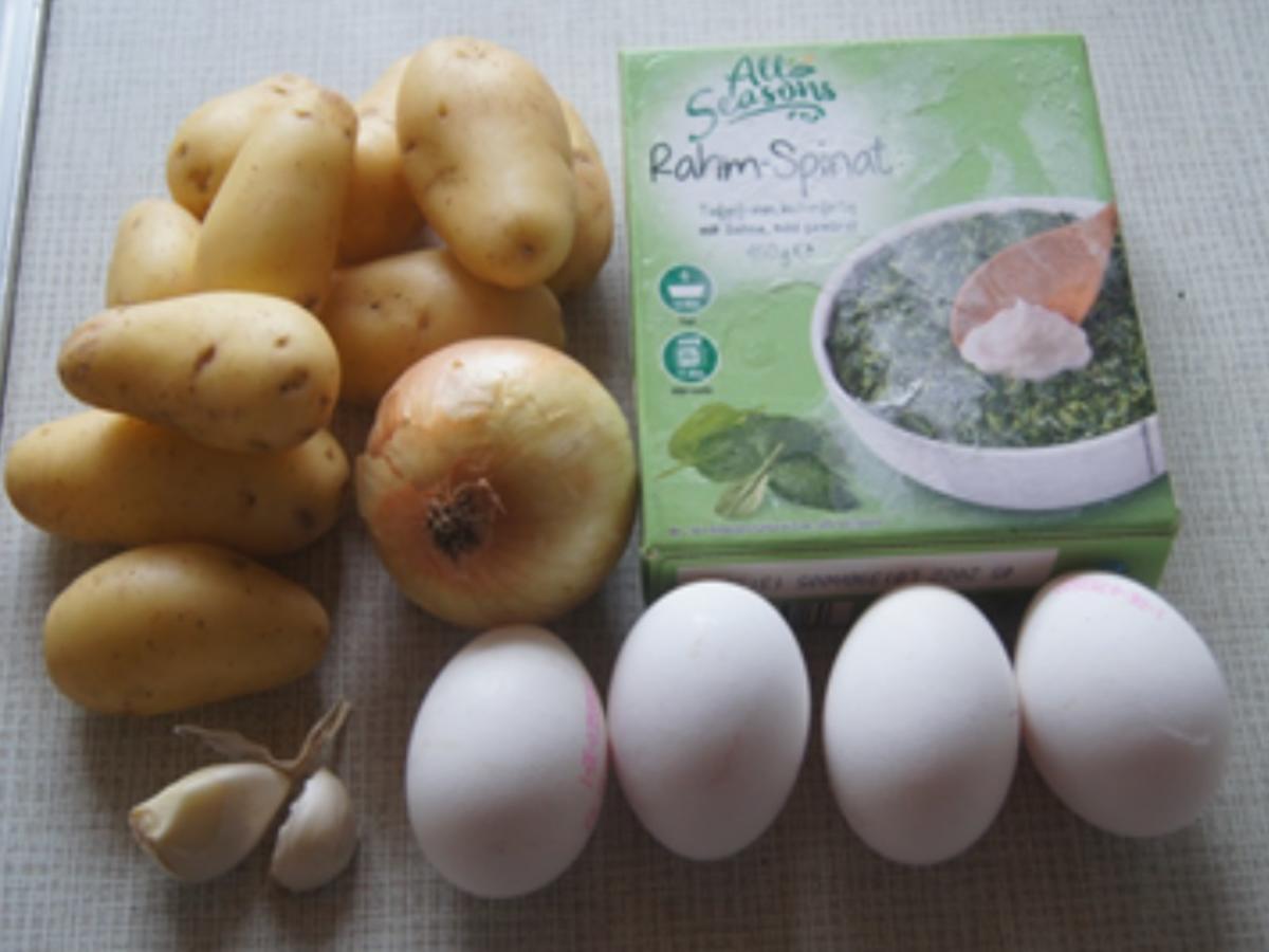 Würziger Rahmspinat mit Kartoffeln und Spiegeleiern - Rezept - Bild Nr. 6