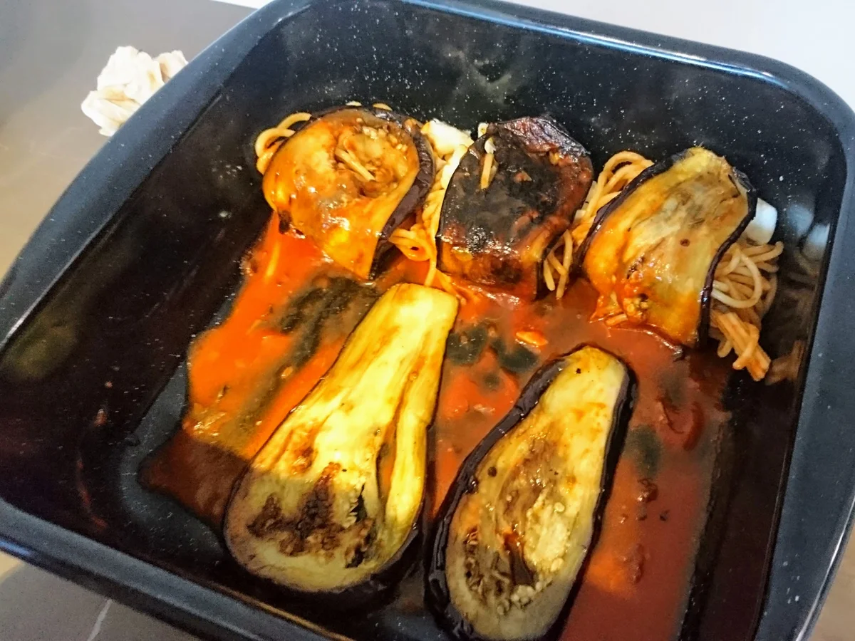 Spaghetti con melanzane alla parmigiana - Überbackene Spaghetti mit Auberginen - Rezept - Bild Nr. 14