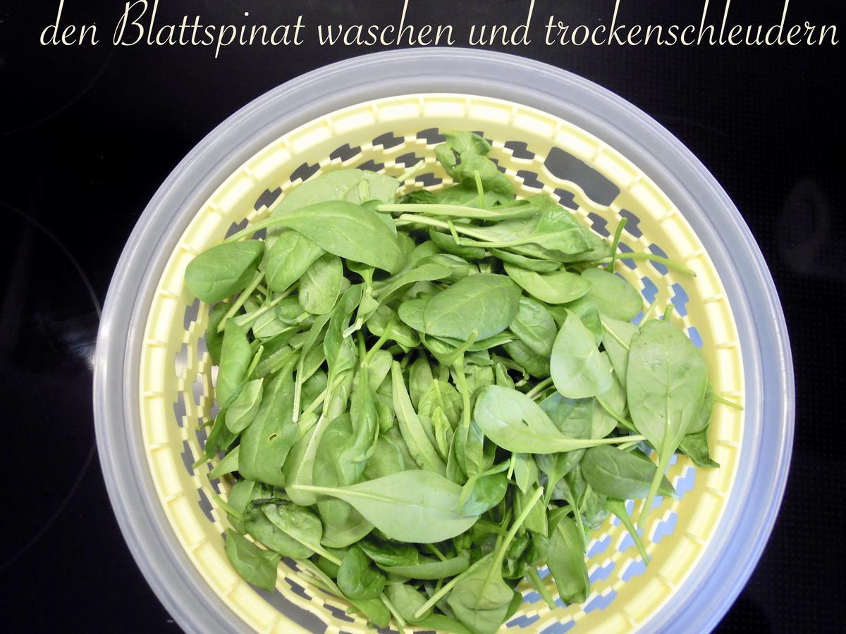 marinierter Blattspinat Salat mit Pfifferlingen - Rezept - Bild Nr. 2