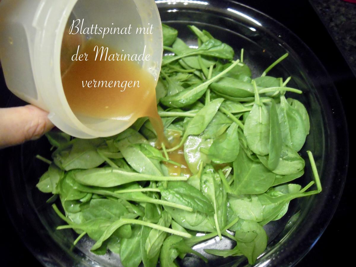 marinierter Blattspinat Salat mit Pfifferlingen - Rezept - Bild Nr. 11
