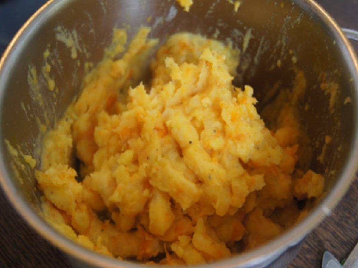 Seelachsfilet mit Buschbohnen und Möhren-Kartoffel-Stampf - Rezept - Bild Nr. 11237