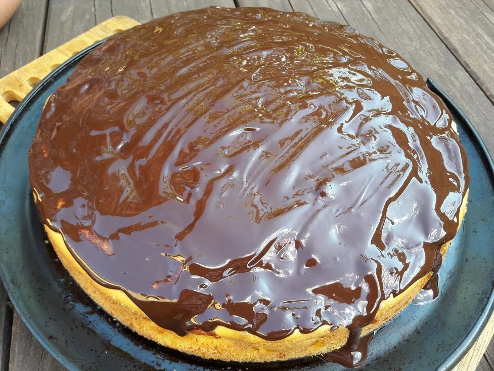 Apfelkuchen mit Schokoladendecke zur kochbar Challenge September 2020 - Rezept - Bild Nr. 13