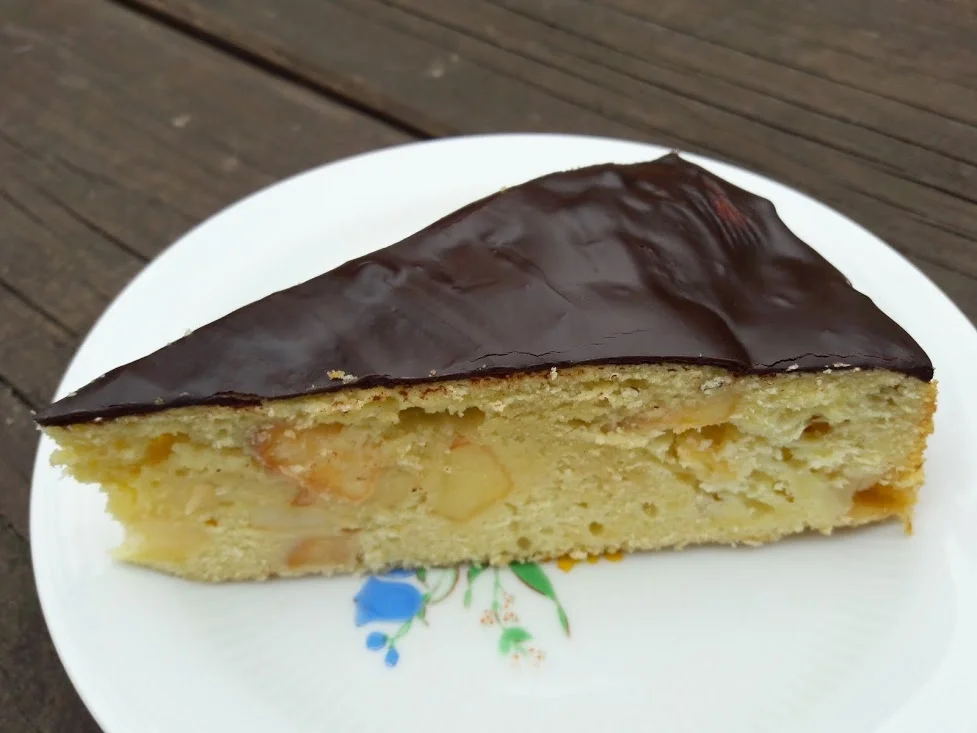 Apfelkuchen mit Schokoladendecke zur kochbar Challenge September 2020 - Rezept - Bild Nr. 14