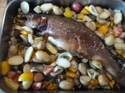 Lachsforelle auf mediterranem Ofengemüse - Rezept - Bild Nr. 4