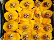 Walnusskuchen mit Schokoboden und Mangobelag - Rezept - Bild Nr. 2