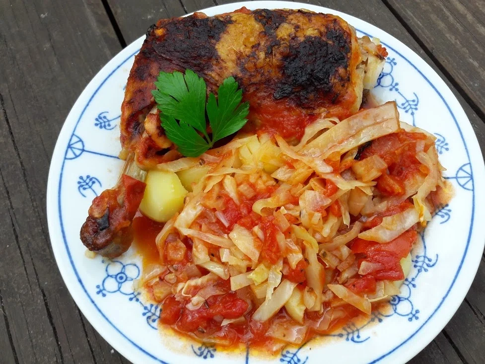 Hähnchenkeule auf Weißkohl - Rezept - Bild Nr. 10