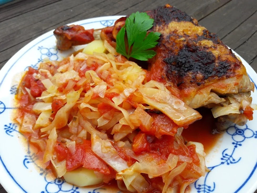 Hähnchenkeule auf Weißkohl - Rezept - Bild Nr. 11