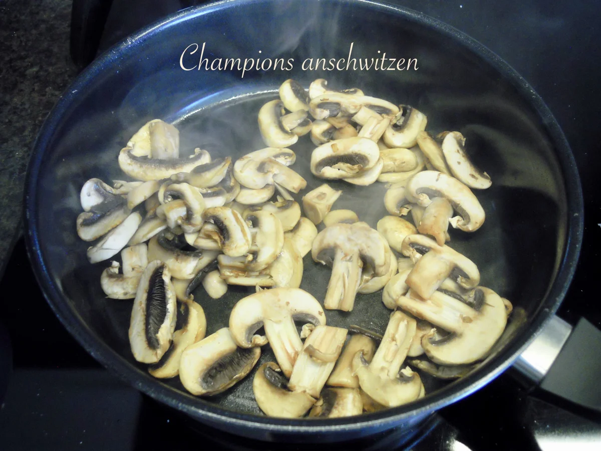 Schonkost - cremige leckere Glasnudeln mit Champions und Erbsen - Rezept - Bild Nr. 6