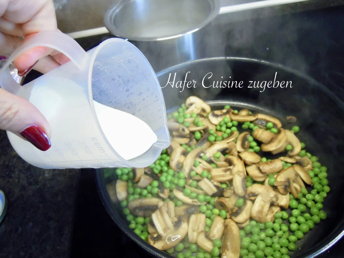 Schonkost - cremige leckere Glasnudeln mit Champions und Erbsen - Rezept - Bild Nr. 8