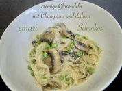Schonkost - cremige leckere Glasnudeln mit Champions und Erbsen - Rezept - Bild Nr. 11336