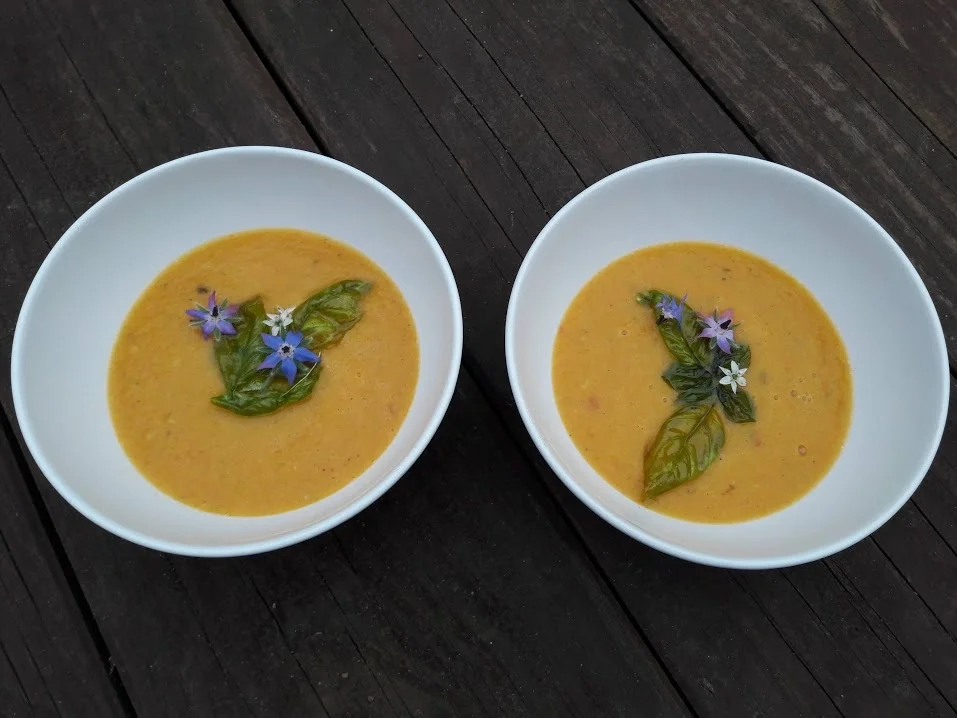 Gelbes Tomatensüppchen mit frittiertem Basilikum - Rezept - Bild Nr. 30