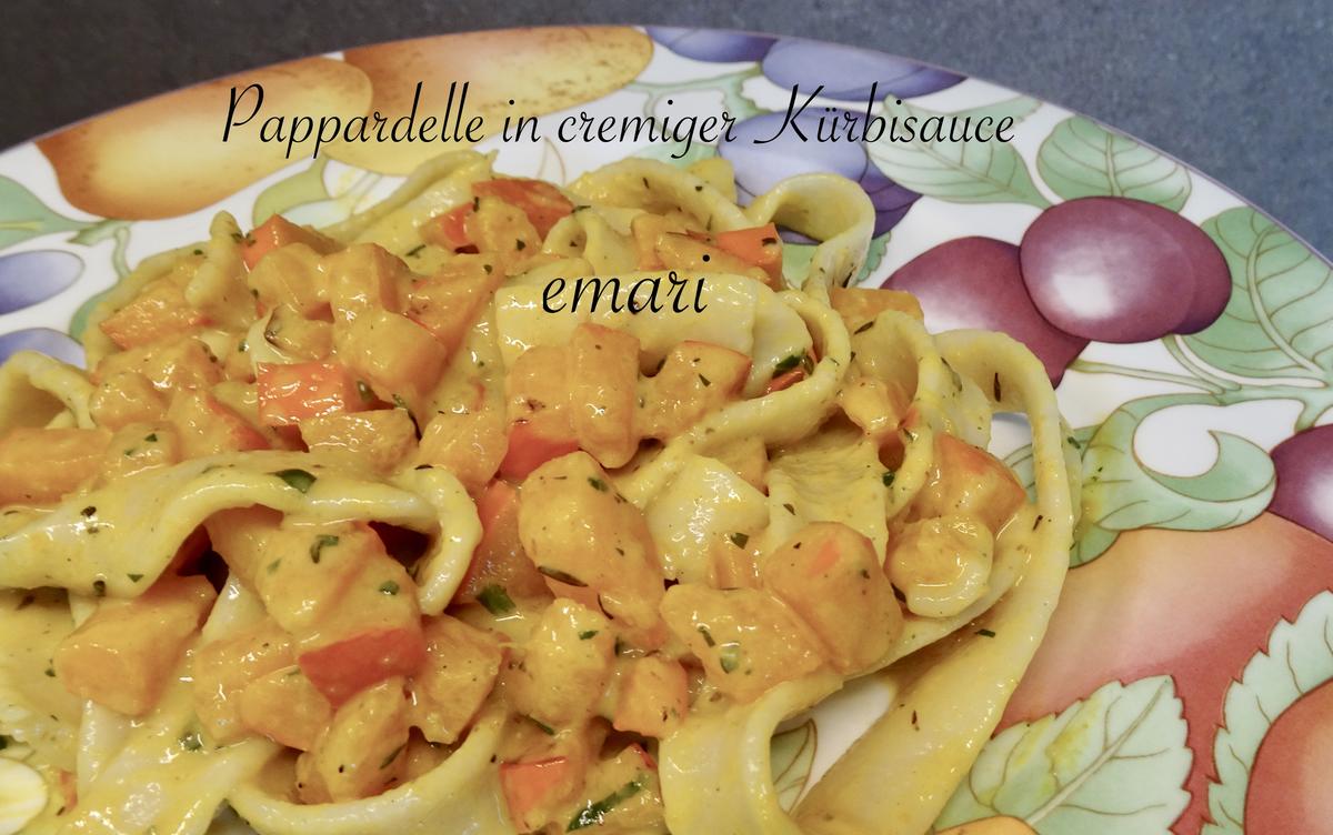 Pappardelle in cremiger Kürbissauce mit zartem Käsetouch - Rezept - Bild Nr. 2