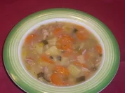 Karotten - Lauch - Suppe mit Fleischeinlage - Rezept