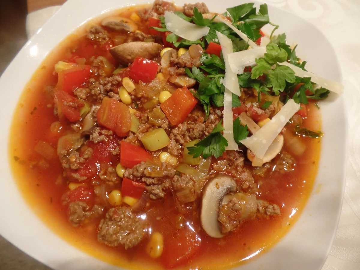 Schnelle Pizza-Suppe - Rezept - Bild Nr. 11333