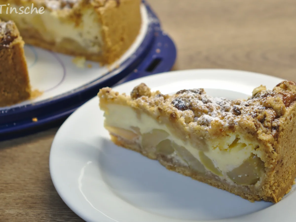 Apfelkuchen mit Marzipanstreusel & Puddingfüllung - Rezept - Bild Nr. 6