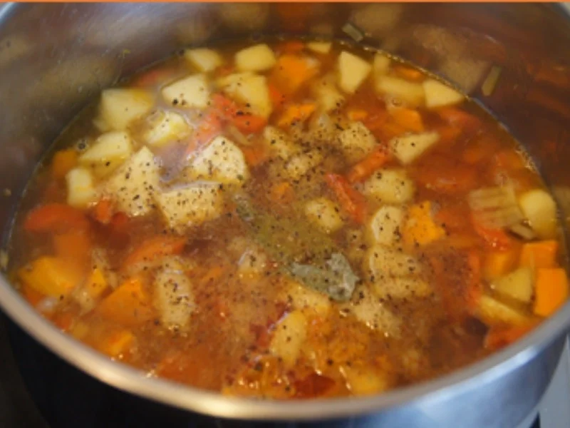 Kürbis-Möhren-Cremesuppe mit herzhafter Einlage - Rezept - Bild Nr. 10