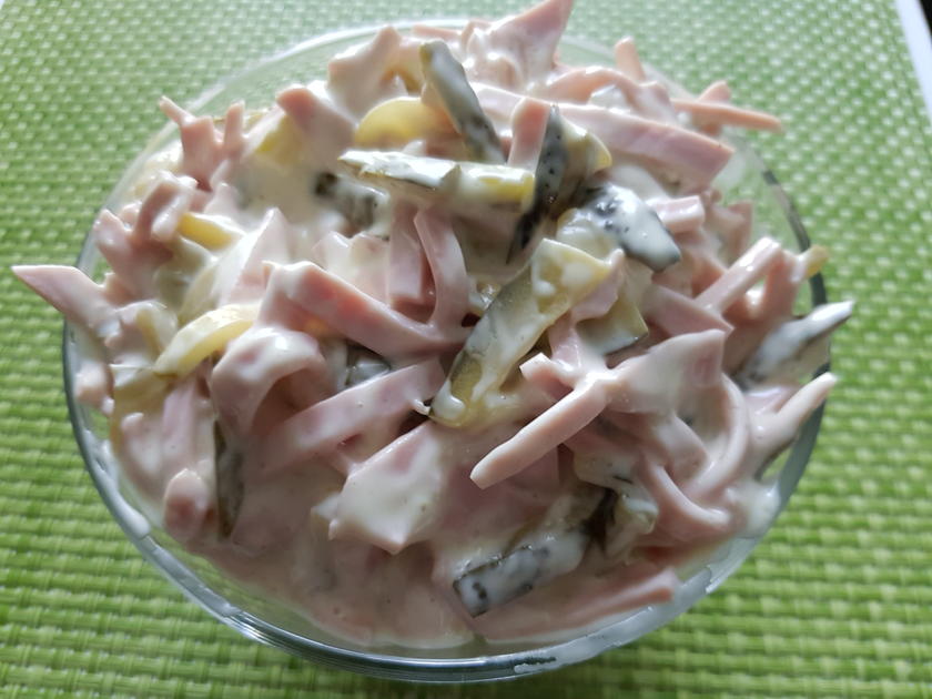 Fleischsalat wie vom Metzger, aber mit Blitz-Mayo ohne Ei - Rezept mit ...