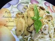 Rezept: Pasta mit Kräuterseitlingen in feiner Kapernsauce Bild Nr. 2 Pasta mit Kräuterseitlingen in feiner Kapernsauce - Rezept - Bild Nr. 2