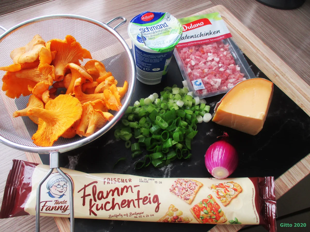 Flammkuchen mit Pfifferlingen - Rezept - Bild Nr. 3
