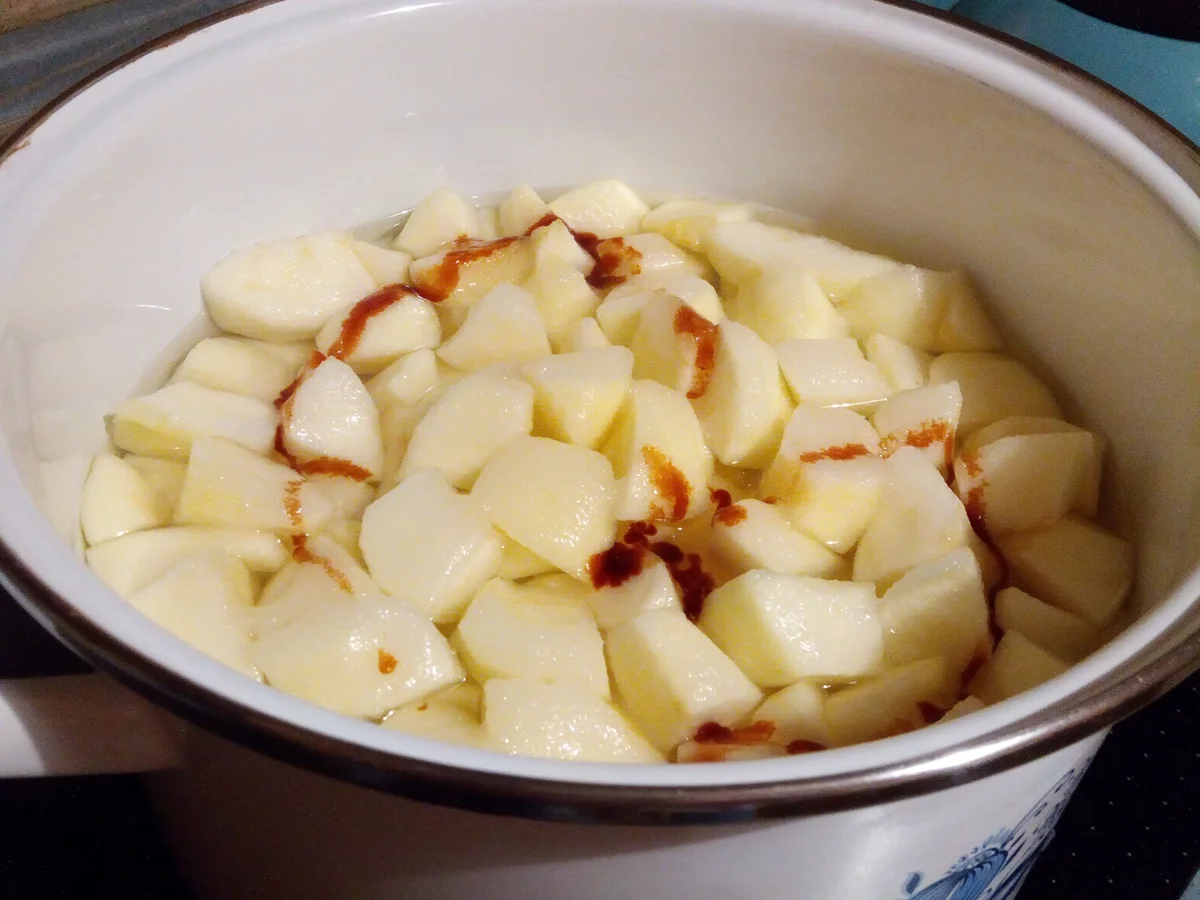 Apfelmus (von unseren Apfelbäumen aus unserem Garten)>Kochbar Challenge 10.0 (Oktober 2020 - Rezept - Bild Nr. 11384