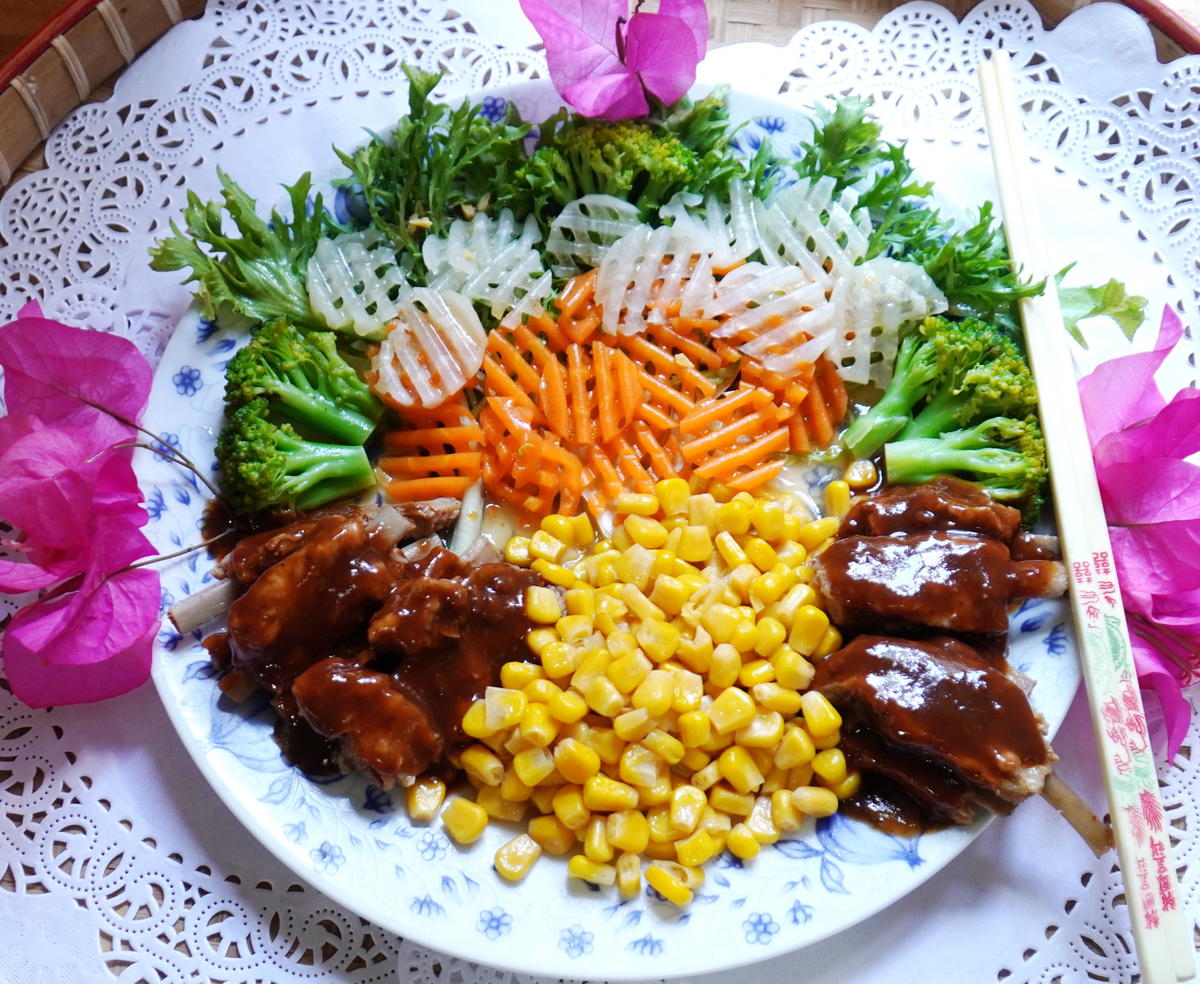 Thailändische Spareribs mit Mais und Gemüse - Rezept - Bild Nr. 2