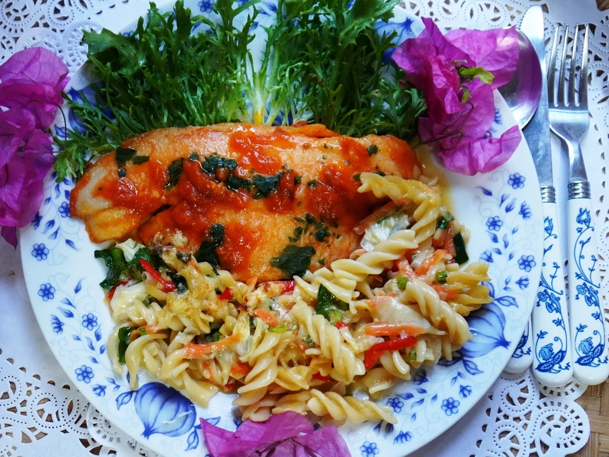 Rotes Doradenfilet im Frisée-Bett alla Francesca - Rezept - Bild Nr. 2