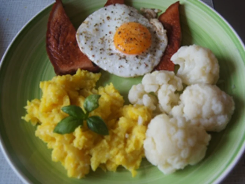 Gebräunter Leberkäse mit Spiegelei, Blumenkohl und Kartoffelstampf - Rezept - Bild Nr. 16
