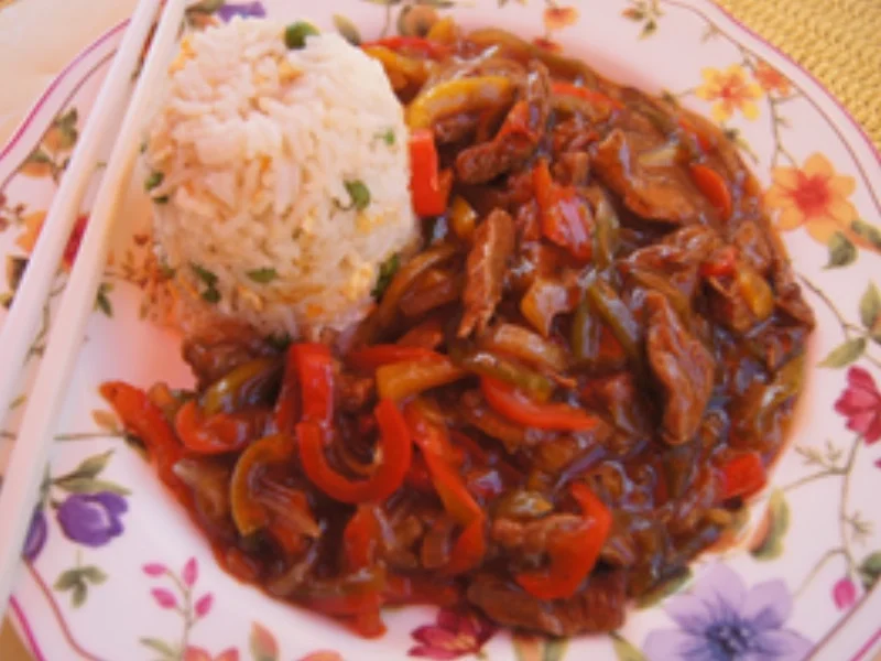 Asia-Paprika-Geschnetzeltes mit Bratreis - Rezept - Bild Nr. 18