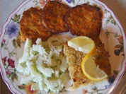 Schlemmerfilet mit Süßkartoffelrösti und Gurkensalat - Rezept - Bild Nr. 2