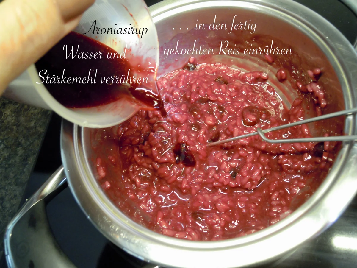 Rezept: süßer Aronia Risotto ... ein fruchtiges Vergnügen Bild Nr. 15 süßer Aronia Risotto ... ein fruchtiges Vergnügen - Rezept - Bild Nr. 15