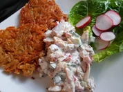 Räucher-Forellen-Filet-Salat mit Rösti - Rezept - Bild Nr. 2