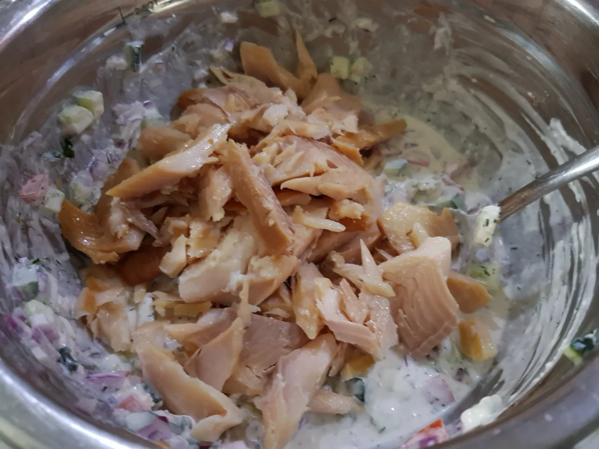 Rezept: Räucher-Forellen-Filet-Salat mit Rösti Bild Nr. 3 Räucher-Forellen-Filet-Salat mit Rösti - Rezept - Bild Nr. 3