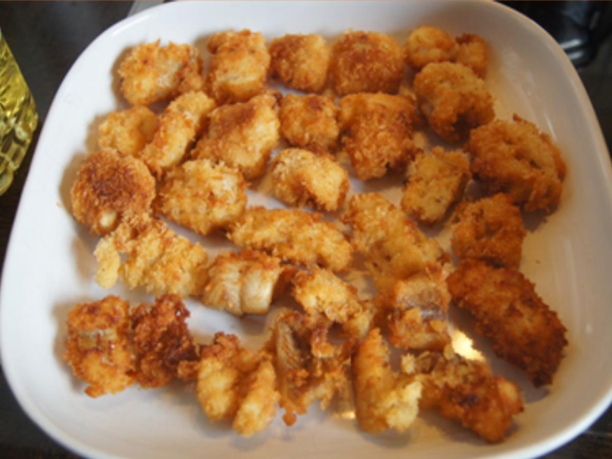 Seelachsfilet-Nuggets mit Gemüse süß-sauer und Basmatireis - Rezept - Bild Nr. 11