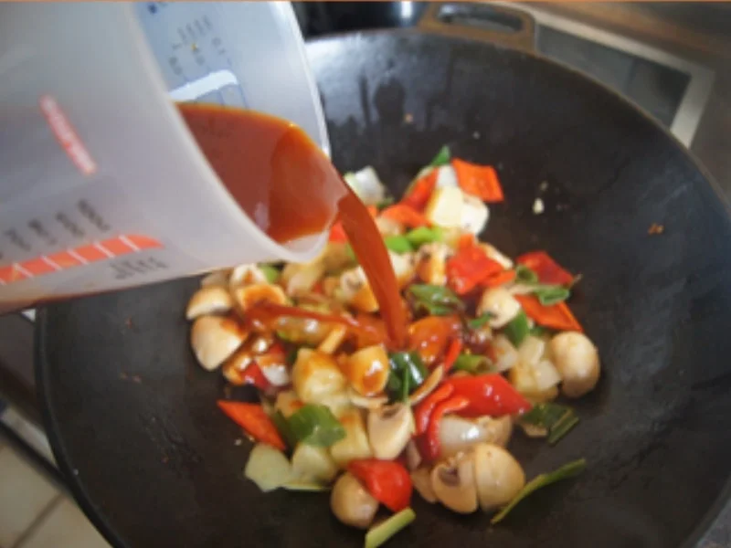 Seelachsfilet-Nuggets mit Gemüse süß-sauer und Basmatireis - Rezept - Bild Nr. 16