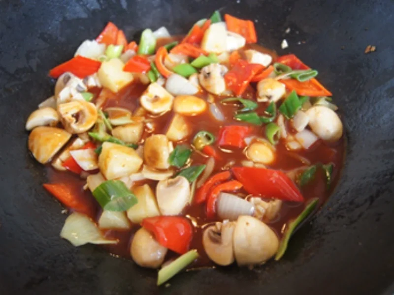 Seelachsfilet-Nuggets mit Gemüse süß-sauer und Basmatireis - Rezept - Bild Nr. 18