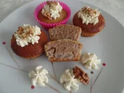 Birnen-Walnuss-Muffins mit Mascarpone -Frischkäsehaube - Rezept - Bild Nr. 11434