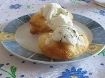 Frittierte Ananas mit Eis - Rezept