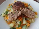 Lauch-Buletten auf Gemüse - Rezept - Bild Nr. 11458