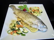 Forelle mit Gemüse - sanft im Bratschlauch gedünstet - Rezept - Bild Nr. 2