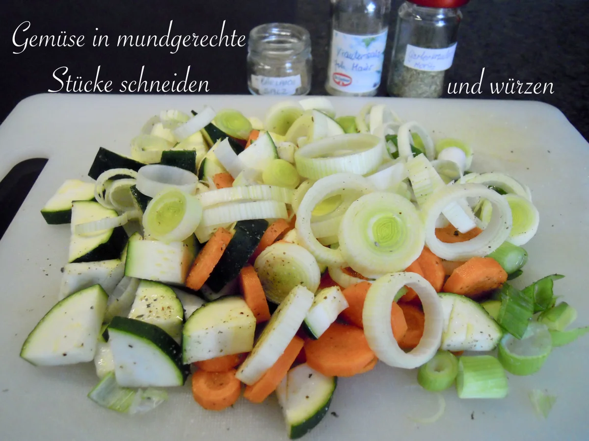 Forelle mit Gemüse - sanft im Bratschlauch gedünstet - Rezept - Bild Nr. 3