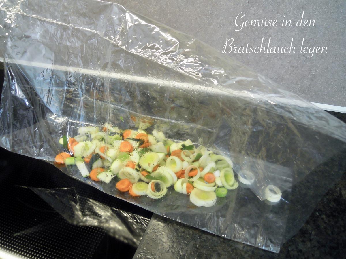 Forelle mit Gemüse - sanft im Bratschlauch gedünstet - Rezept - Bild Nr. 6