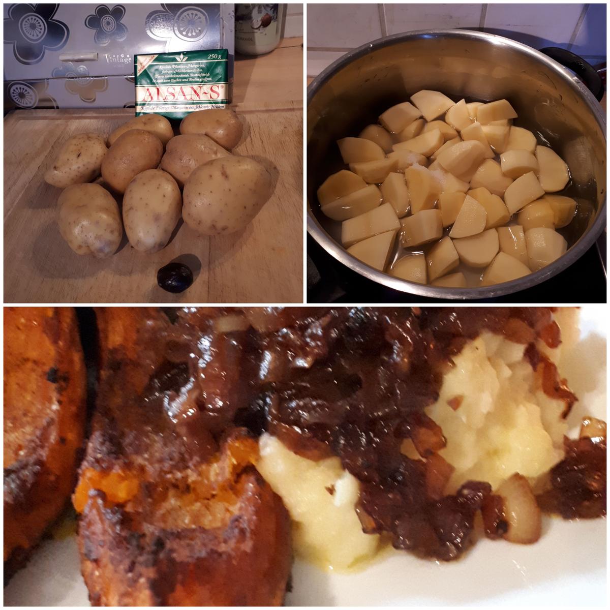 Pilzpfanne und Kürbis aus dem Ofen mit Beilagen - Rezept - Bild Nr. 3